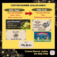 Bukan Kain Belacu Banner Meniaga Banner Raya Canvas Klasik Kahwin Jajan Kuih Event Majlis Akikah by 