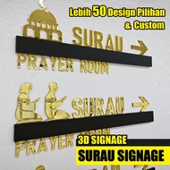 Surau acrylic sign surau lelaki surau perempuan surau anak panah surau majlis / AS18