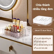 Yuumi Nhựa Acrylic Vân Kim Cương Trong Suốt HộP ĐựNg Mỹ PhẩM Khay Kệ ĐựNg Mĩ PhẩM Khay