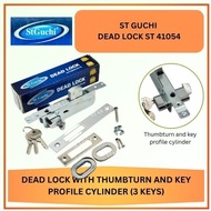ST Guchi Dead Lock ST 41054 - Thumbturn and key profile cylinder - double cylinder - 单边锁芯 - 双边锁芯