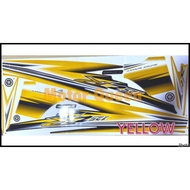 Stripe Sticker Graphic Cover Set Yamaha 125 125ZR Y125 Y125ZR ( Kuning Diraja )