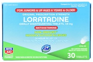 Rite Aid Kid's Non-Drowsy Allergy Relief, Loratadine 10mg, Mint Flavor - 30 Tablets | Orally Disinte