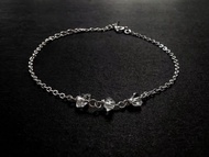 小清新赫基默鑽石手鍊/腳鍊 美國 閃靈鑽 Herkimer SV925/14KGF