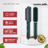 Smart, multi-functional, professional styling electric hair comb with 2 hair curling and straighteni