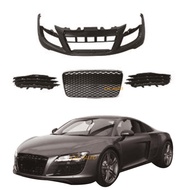 R8 front bumper with grille for AUDI R8 V10 bodykit coupe facelift parts 2007 2008 2009 2010 2013