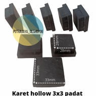 karet hollow 3x3 alas kaki besi hollow 3x3 padat