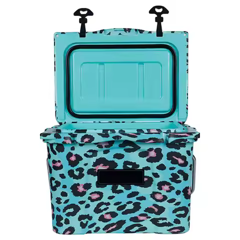 Wholesale Factory Price 25QT Outdoor Leopard Cooler Insulated Ice Hard Rotomolded Cooler Box