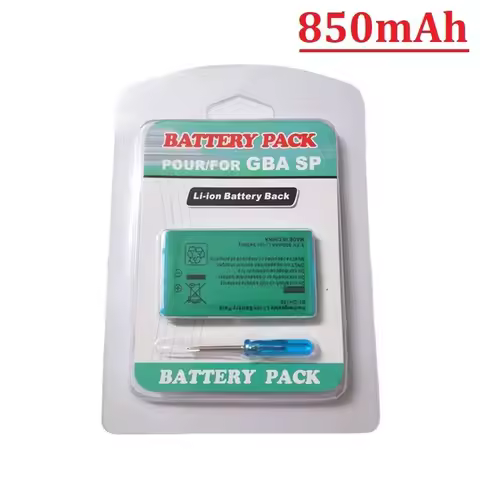 850mAh 3.7v rechargeable lithium battery with tool kit for gameboy nintendo Advance GBA SP GBASP