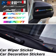 2Pcs Toyota GR Car Wiper Sticker Reflective Laser Car Decoration Stickers Car Door Rearview Mirror S