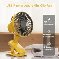 1200mAh Kipas USB Rechargeable Mini Table Fan Stroller Fan Baby Clip On Portable Cooling Fan
