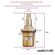 Cartridge Replacement Faucet Valve Quarter Turn 1/4 For Kitchen Tap Faucet Brass Inner valve replace