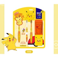 Perio Kids Pikachu Toothbrush Set 1 Set Children Toothbrush Toothpaste Travel Case Pokemon Oral Care