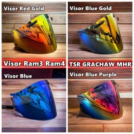 Visor Siang Malam Helmet TSR RAM 3 RAM 4 MHR RAM-4-3 GRACSHAW G818 G-818 OZEKi TOPI CERMIN CAP RAINB