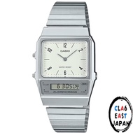 CASIO Ana-Digi AQ-800E-7A2 Cheap Casio Standard Silver Ivory Arabic Index Watch Analog Digital Men’s