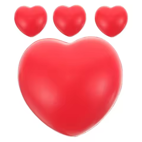 4Pcs Heart Shaped Soft Grip Ball Stress Relief Hand Therapy Finger Strengthener Massage Ball Compact