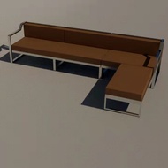 Ghế Sofa Giường Bằng Thép Không Gỉ Gỗ Nhựa E0 Trung Quốc Đại Lục Thiết Kế Hiện Đại Tối Giản Bàn Ghế 