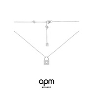APM necklace Monaco brand เด็กรักหัวใจล็อคสร้อยคอผู้หญิงออกแบบแฟชั่นไหปลาร้าเสื้อกันหนาวโซ่ของขวัญวั