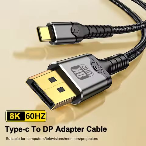 USB-C to DisplayPort 1.4 Cable 8K@60Hz 4K@144Hz Bi-directional DP to Type C for Thunderbolt 4 MacBoo