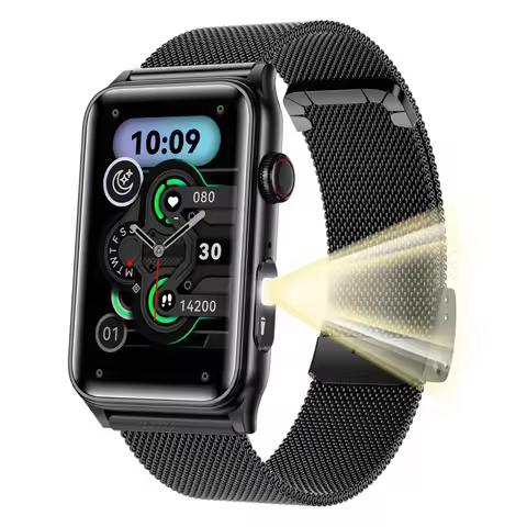 G50 Smart Watch With Flashlight 1.57 Inch Screen BT Calls Rate Blood Oxygen Monitor Long Standby Tim