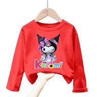 atasan baju kaos anak perempuan gambar kuromi lengan panjang Tshirt kids girl 1-12 tahun k.202