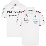 2025 Game Season F1 Short Sleeve AMG Fleet T-Shirt Quick-Drying Breathable Russell Lewis Kart Sports