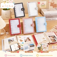 WINTE A7 Binder Cover, PVC  Polka Dot  Binder, INS A7 Polka Dot Photocard Holder Album Shell Kpop Ph