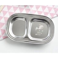 Whale 2-Compartment Stainless Steel Plate | 304 Stainless Steel