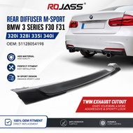 ROJASS M-Sport Rear Diffuser with Twin Exhaust Cutout for BMW 3 Series F30 F31 320i 328i 335i 340i 5