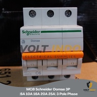 MCB Schneider Domae 3P (6A 10A 16A 20A 25A) 3 Pole Phase