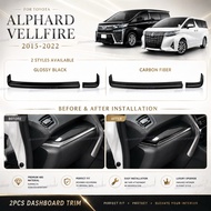 dac toyota alphard vellfire anh30 car carbon fiber dashboard trim garnish accessories ah30 agh30