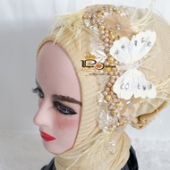 Headpiece  kupu  Mutiara  headpiece hijab  headpiece pengantin