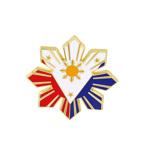 Philippines Sun Flag Enamel Pin Filipino Pride Lapel Pin Clothing Backpack Accessories