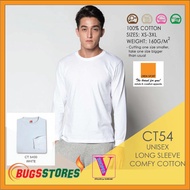 Oren Sport Men Women Round Neck 100% Cotton Long Sleeve T-Shirt CT54