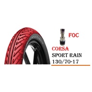 🏍️2022 Year Corsa Sport Rain 17" 🆓 Tubeless Valve 130/70-17 💯 Original Tayar Tyre