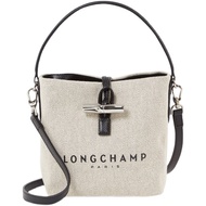 [longchamp Shop] 100% Longchamp¯women Canvas Shoulder Bag ROSEAU ESSENTIAL TOILE Cross Bucket Bags Armpit handbag