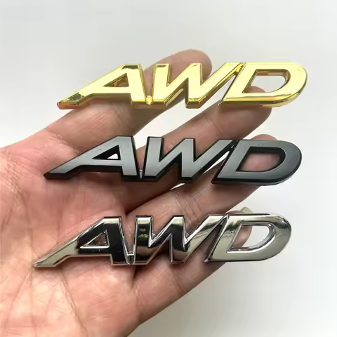 3D Metal AWD Letters Logo Car Trunk Emblem Fender Badge Decal Sticker For Civic CRV RAV4 Accessories