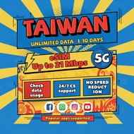 Taiwan eSIM Daily 1GB/2GB/3GB Unlimited Data  High Speed Data Taiwan eSIM  Instant 24h Email Deliver