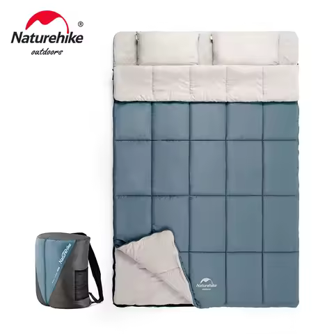 Naturehike Sleeping Bag Outdoor Double Cotton Sleeping Bag Spring Waterproof Camping Sleeping Bag Hi