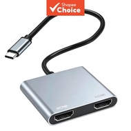 HUB 4K HD USB-C  HDMI  Type-C   MacBook  Penyesuai Paparan Skrin 4K HD USB-C ke HDMI Jenis-C untuk L