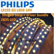 Philips 5m LED Strip LS155 G2 LED3 + 30W LED Driver 2835 Cove Light LED/ Cabinet Lighting