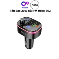Hoco E62 20W fast charger with bluetooth FM radio, USB TF memory card, 2 x USB + 1 x Type-C - PKS