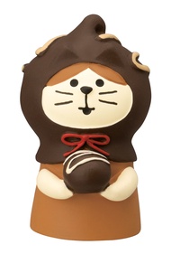 日本 DECOLE Concombre 巧克力工房公仔/ 小紅帽貓/ 黑巧克力
