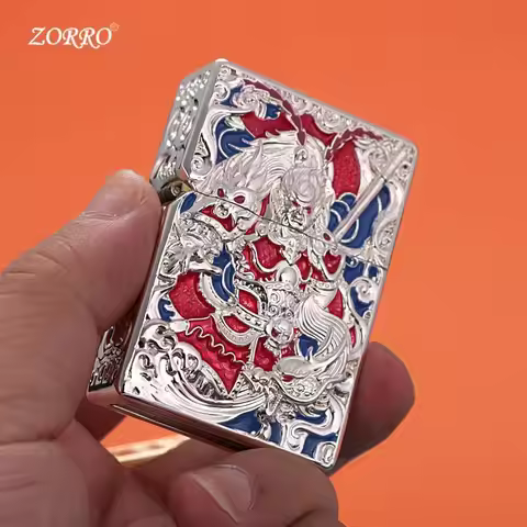 ZORRO Classic Oil Windproof Lighter Metal Heavy Armor King Cobra Lighter Smoking Accessories Men's T