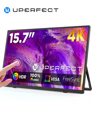 UPERFECT 15.7' 4K Touchscreen Portable Monitor 100%sRGB UHD W/VESA & Stand Ultra-Slim FreeSync HDR G