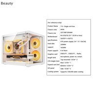 [beauty] เคสพีซีตั้งโต๊ะโปร่งใสขนาดเล็กสำหรับเมนบอร์ด M-ATX itx ความยาวการ์ดจอ GPU 320มม. HDD + SSD 