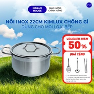 KIMLUX durable and beautiful stainless steel pot, 22cm high quality 430 stainless steel pot, stainle