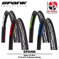 Spank Spike Race 33 Bicycle Rim 27.5 Inch Tubeless Ready Bicycle Rims