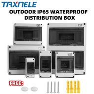 HT IP65 Outdoor Waterproof Electrical Distribution Box 2 3 5 8 Ways MCB PC Plastic Junction Wire Box