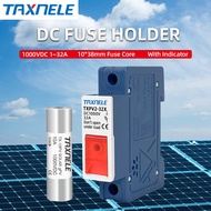 Solar DC Fuses 1000V PV Photovoltaic 6A 10A 15A 20A 25A 30A DC Fuse Holder Base for Solar System Sho