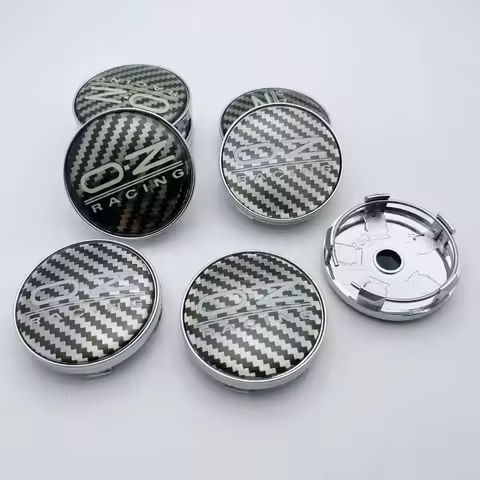 4pcs 60MM / Clips 56MM Car Wheel Center Caps Wheel Hubcaps Rim Hub Center Cover O.Z Racing Logo Embl